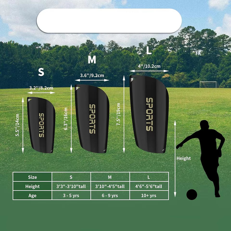 Kids Youth Soccer Shin Guards with Sleeves, Slip in Shinguards Soccer Shin Pads for Boys Girls Child Teens Adults